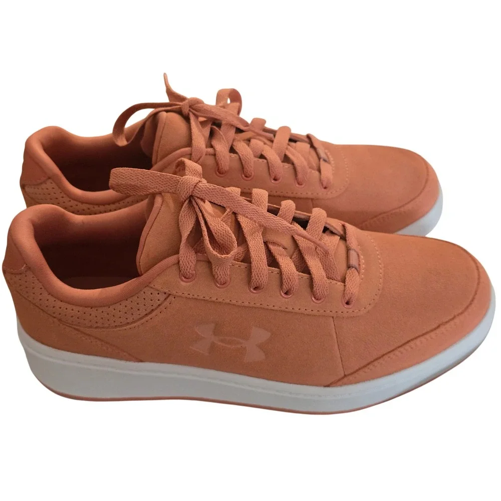 Under Armour Peach Coral Sneakers Womens 8.5 NEW Athleisure Y2K Sporty Chic